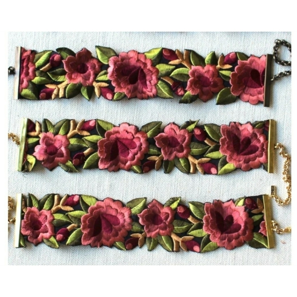 CHILD OF WILD // ltd ed floral cut out patch style choker LAST ONE! - Picture 9 of 14